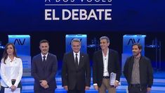 Los candidatos a vicepresidente durante el debate.