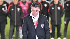 La emoción de Gallardo en el homenaje que le hizo el club. La emoción de Gallardo en el homenaje que le hizo el club.