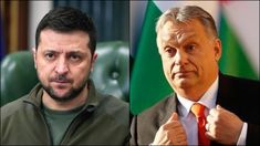 Zelenski, mandatario de Ucrania, y Orban, primer ministro de Hungría.