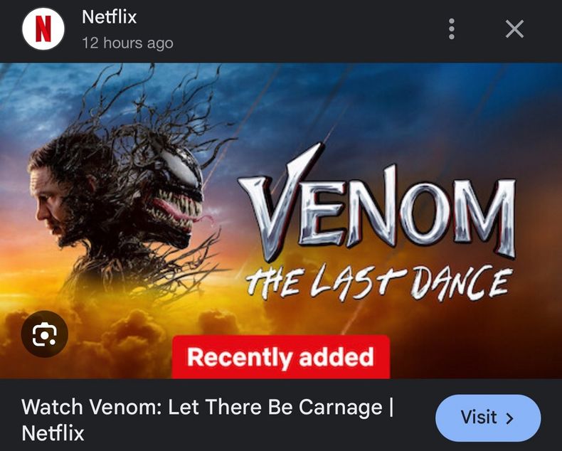 Netflix adelantó la llegada de Venom: The Last Dance.