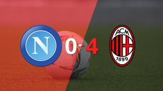 goleada de milan a napoli con doblete de rafael leao incluido