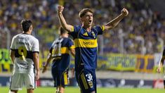 Tomás Belmonte, autor del segundo gol de Boca. Tomás Belmonte, autor del segundo gol de Boca.
