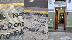 La organización se manifestó tras la aparición de grafitis y frases como No fueron 30 mil y Terroristas. La organización se manifestó tras la aparición de grafitis y frases como No fueron 30 mil y Terroristas.