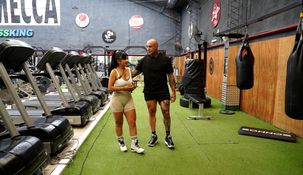 Teodolina Garay junto a La Roca.&nbsp;