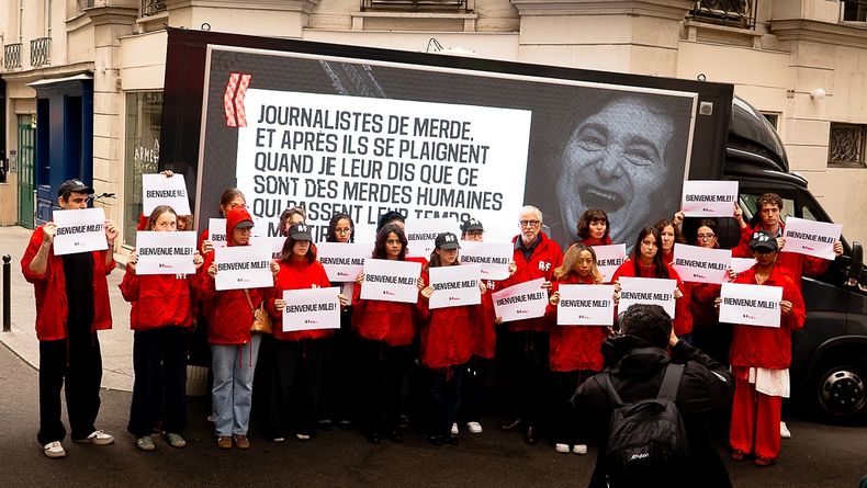 La protesta se realizó en París.