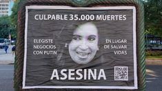 Los afiches contra Cristina Kirchner.