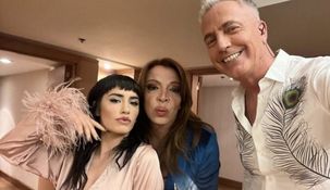 Lali Espósito, Lizy Tagliani y Marley en la previa de los Martín Fierro 2022.