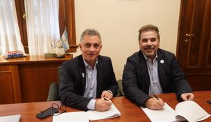 Sebastián Pareja, armador de La Libertad Avanza, y Cristian Ritondo, presidente del PRO bonaerense.