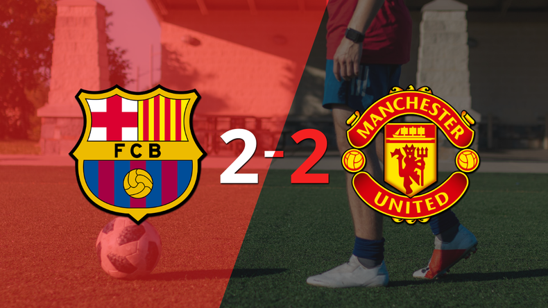 El empate en 2 dejó la llave abierta entre Barcelona y Manchester United