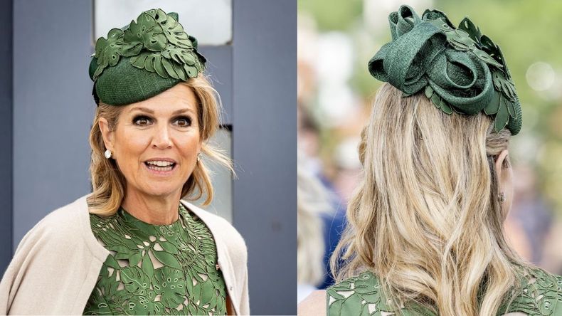 En lugar del tradicional moño bajo que muchas royals prefieren para lucir tocados, optó por un semirrecogido sencillo con ondas suaves en la melena suelta, una elección elegante y fresca que realza el rostro sin perder sobriedad.