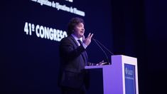 Javier Milei durante su participación en el congreso anual de la IAEF.&nbsp;