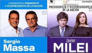 Las boletas que se utilizarán en el balotaje.