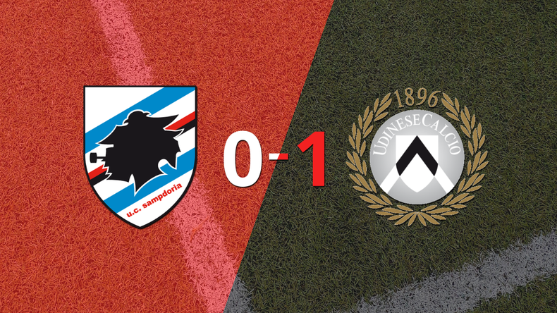 Udinese ganó por la mínima en su visita a Sampdoria