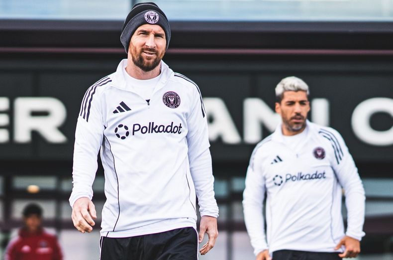 Lionel Messi cumplió su primer entrenamiento del año en Inter Miami.