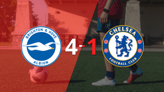 Brighton and Hove golea 4-1 como local a Chelsea