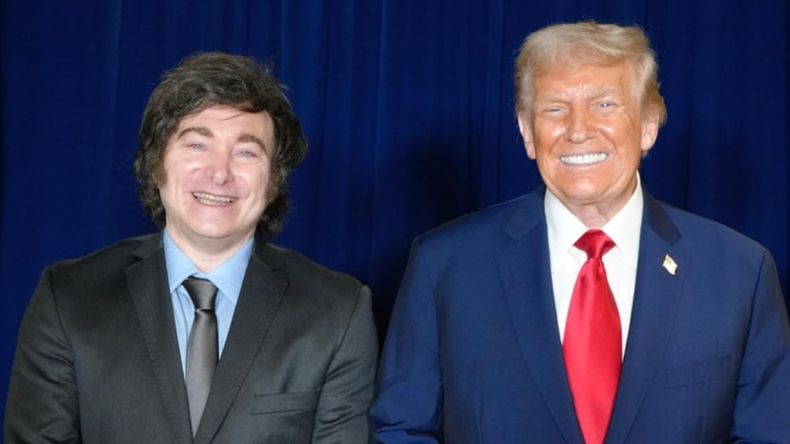 Javier Milei y Donald Trump.&nbsp;