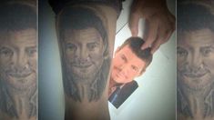 Una mujer se tatuó a Marcelo Tinelli en la pierna Una mujer se tatuó a Marcelo Tinelli en la pierna
