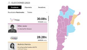 El mapa electoral tras el triunfo de Milei en las PASO. El mapa electoral tras el triunfo de Milei en las PASO.