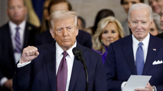 El magnate apuntó contra Biden. El magnate apuntó contra Biden.