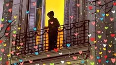 Ilustración de Cristina Kirchner, en el ya emblemático balcón de San José 1111. Ilustración de Cristina Kirchner, en el ya emblemático balcón de San José 1111.