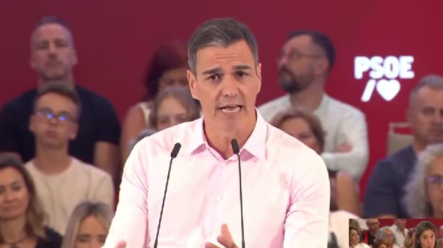 El presidente del gobierno español en un acto del PSOE en Málaga. &nbsp;