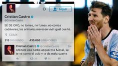 Cristian Castro criticó a Lionel Messi en Twitter y después se arrepintió: Afeitáte esa barba asquerosa... Cristian Castro criticó a Lionel Messi en Twitter y después se arrepintió: Afeitáte esa barba asquerosa...