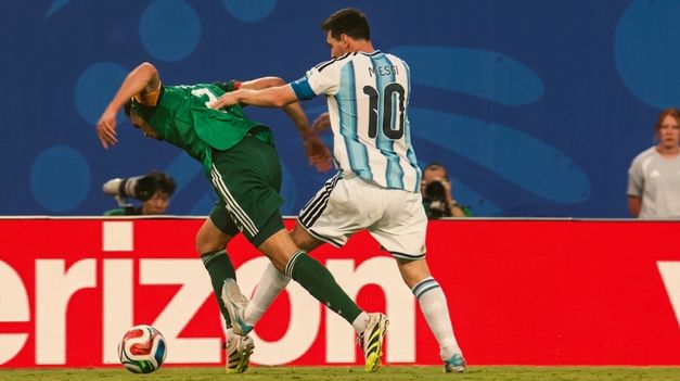 La marca de Lionel Messi contra el argelino.&nbsp;