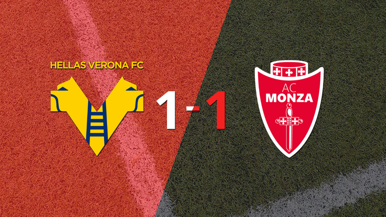 Hellas Verona y Monza empataron 1 a 1