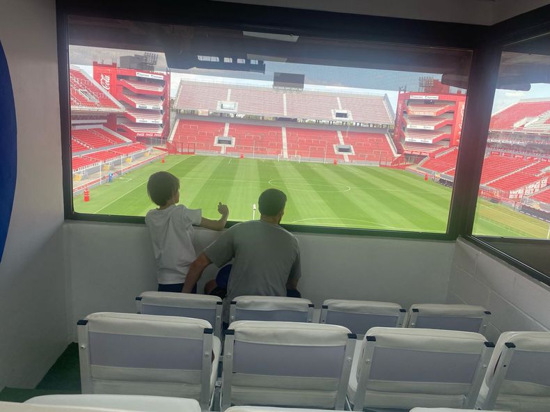 El palco sensorial en el estadio de Independiente.
