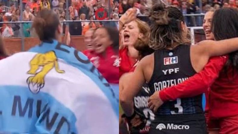 El video de las jugadoras belgas celebrando junto a las argentinas recorrió las redes sociales en cuestión de minutos.