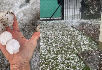 Las calles quedaron cubiertas de blanco tras el temporal que causó destrozos.