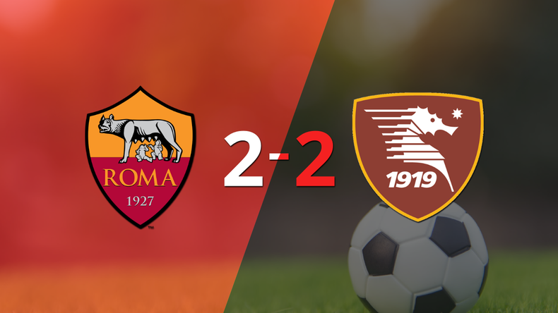 Roma empata ante Salernitana pese al doblete de Andrea Belotti