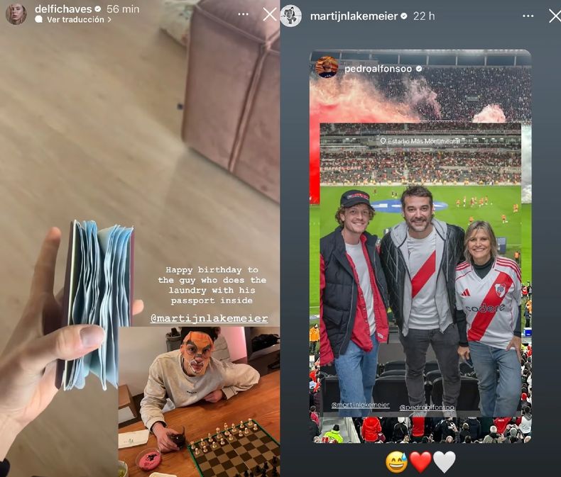 Las publicaciones que confirman la cercanía entre Martijn Lakemeier y Delfina Chaves.