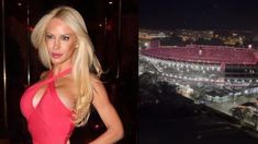 La modelo filmó desde un balcón el recital de Coldplay. La modelo filmó desde un balcón el recital de Coldplay.