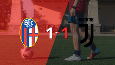 bologna y juventus se reparten los puntos y empatan 1-1