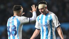 Nardoni festeja su gol, el primero de la Academia. Nardoni festeja su gol, el primero de la Academia.