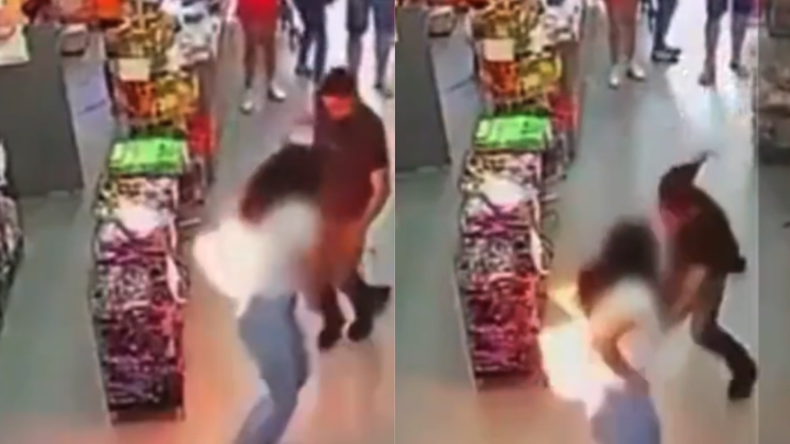 El video del dramático momento se viralizó en redes sociales.&nbsp;