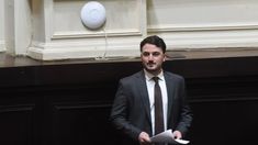 Agustín Romo, presidente del bloque de LLA en la legislatura bonaerense.