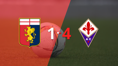 contundente 4-1 de fiorentina en su visita a genoa