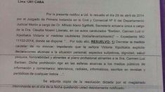 Carmen Barbieri y el bozal legal ¿para Tinelli?: el documento Carmen Barbieri y el bozal legal ¿para Tinelli?: el documento