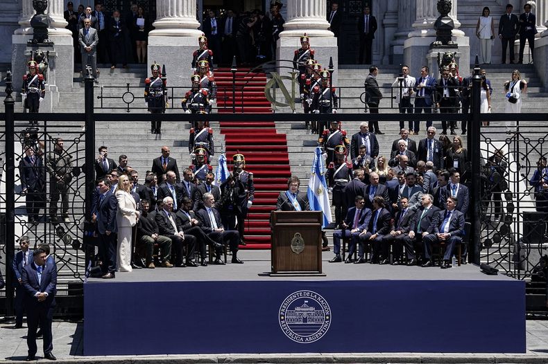 Javier Milei dio su primer discurso presidencial.
