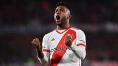 El colombiano Miguel Borja, al banco de suplentes contra Boca. El colombiano Miguel Borja, al banco de suplentes contra Boca.