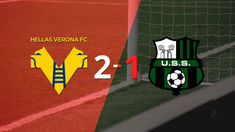 hellas verona logro una victoria de local por 2 a 1 frente a sassuolo