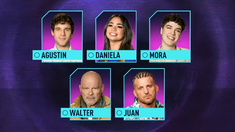 Los cinco participantes que quedaron nominados. Los cinco participantes que quedaron nominados.