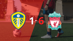 con doblete de mohamed salah, liverpool liquido 6-1 a leeds united