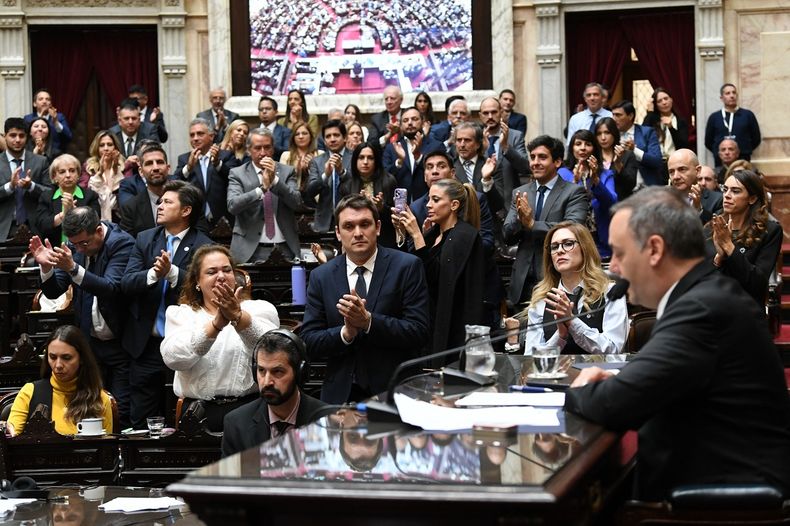 Manuel Adorni en la C&aacute;mara de Diputados.