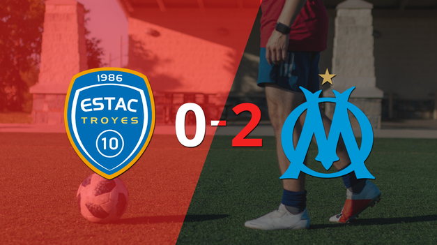 Olympique de Marsella fue superior y venció por dos goles a Troyes en el estadio Stade de LAube