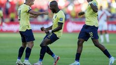 Enner Valencia festeja el gol del triunfo. Enner Valencia festeja el gol del triunfo.