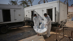 Los cuerpos son devueltos por Hamás en el marco del alto al fuego. Los cuerpos son devueltos por Hamás en el marco del alto al fuego.