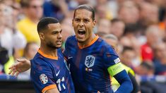 Los jugadores neerlandeses festejaron el acceso a la próxima fase. Los jugadores neerlandeses festejaron el acceso a la próxima fase.